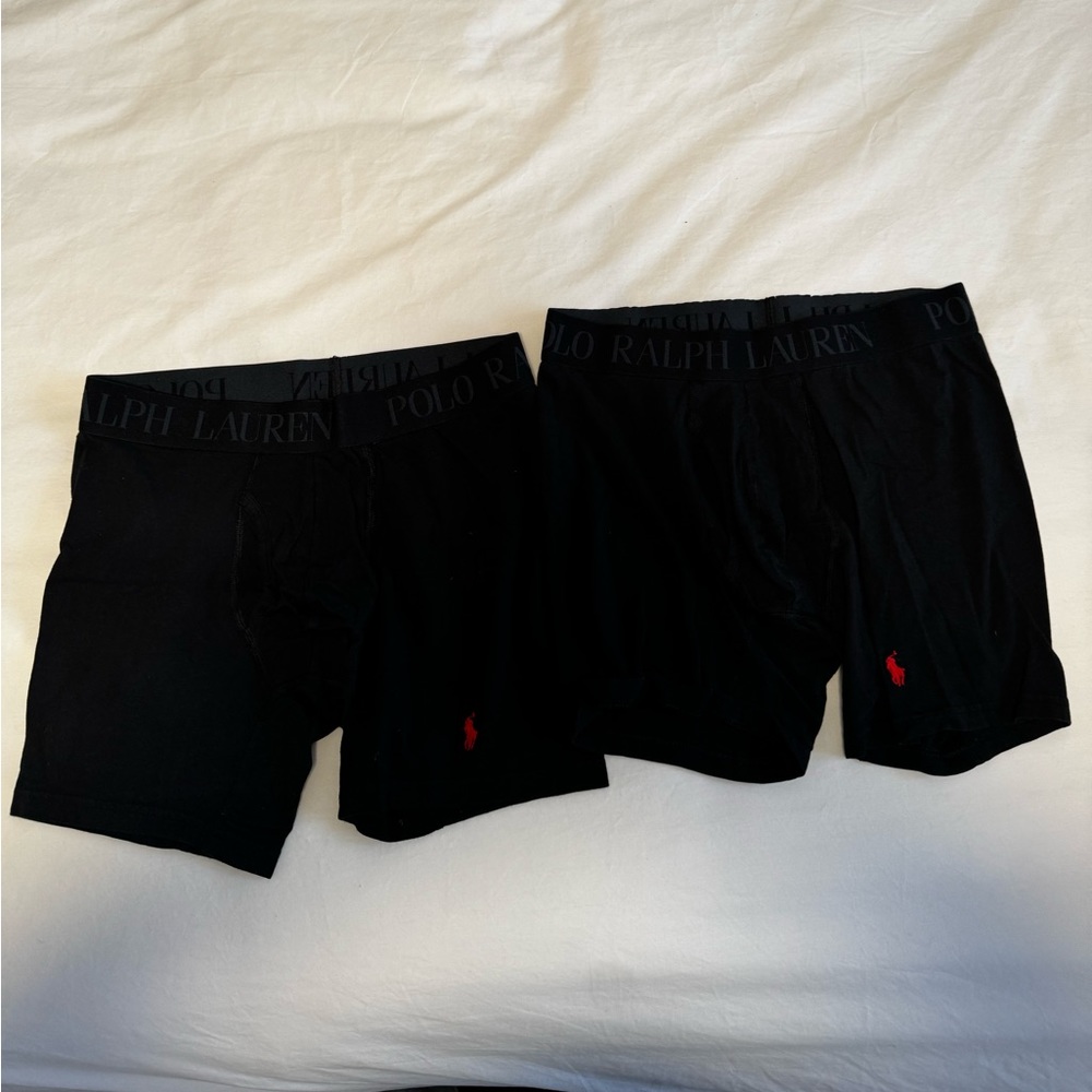 Polo Ralph Lauren 4D FLEX Boxer Briefs - 2 PAIRS - MED - BLACK